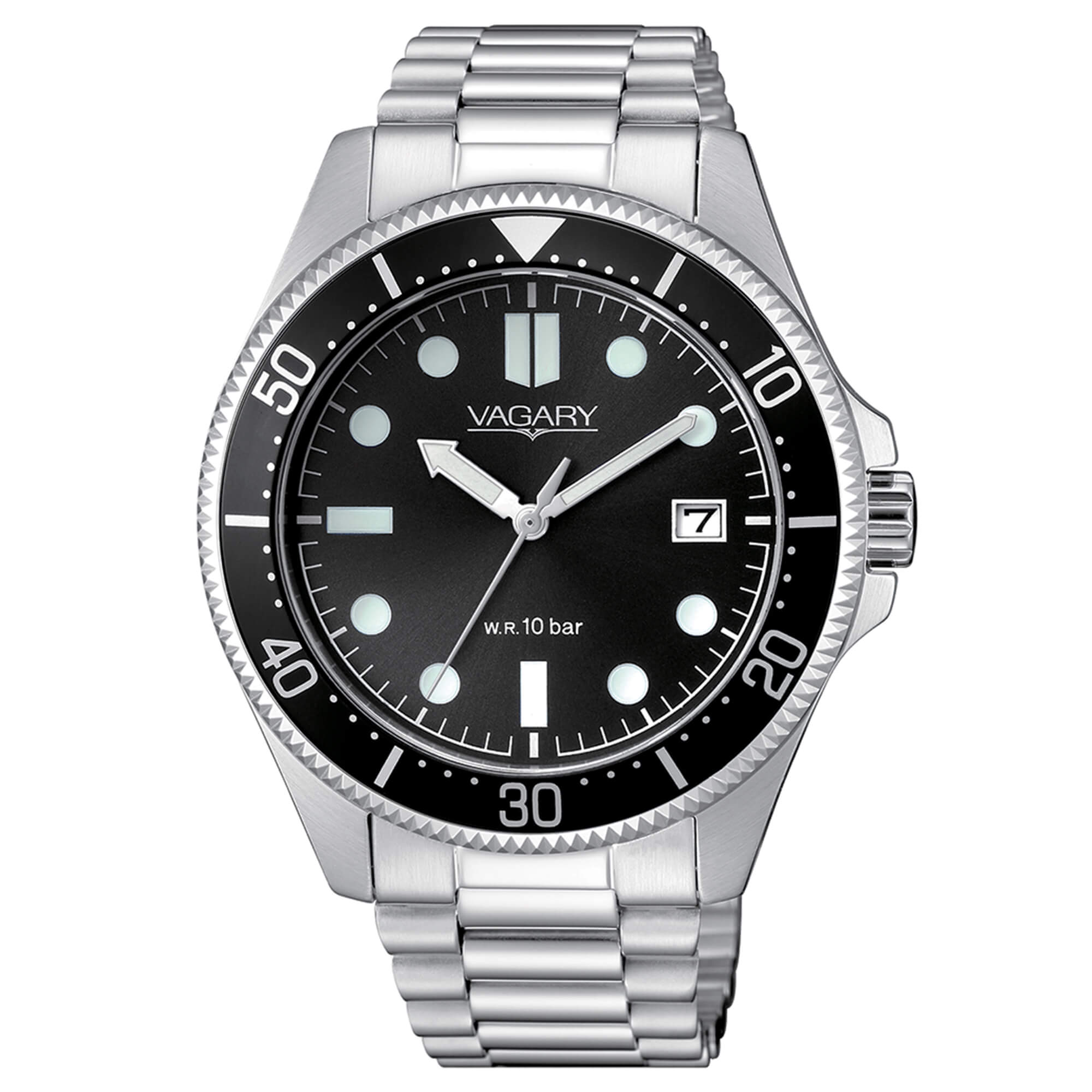 Orologio Solo Tempo da Uomo Vagary By Citizen, Acqua39, QUADRANTE NERO – VD5-112-51