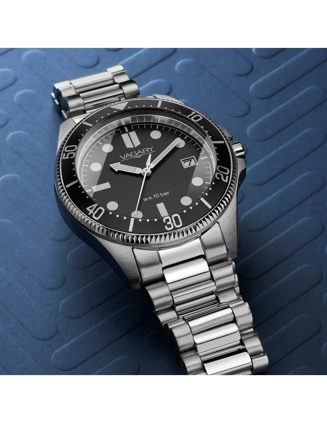 Orologio Vagary by Citizen, Aqua39 Solotempo, QUARZO QUADRANTE NERO, 39MM - VD5-317-51