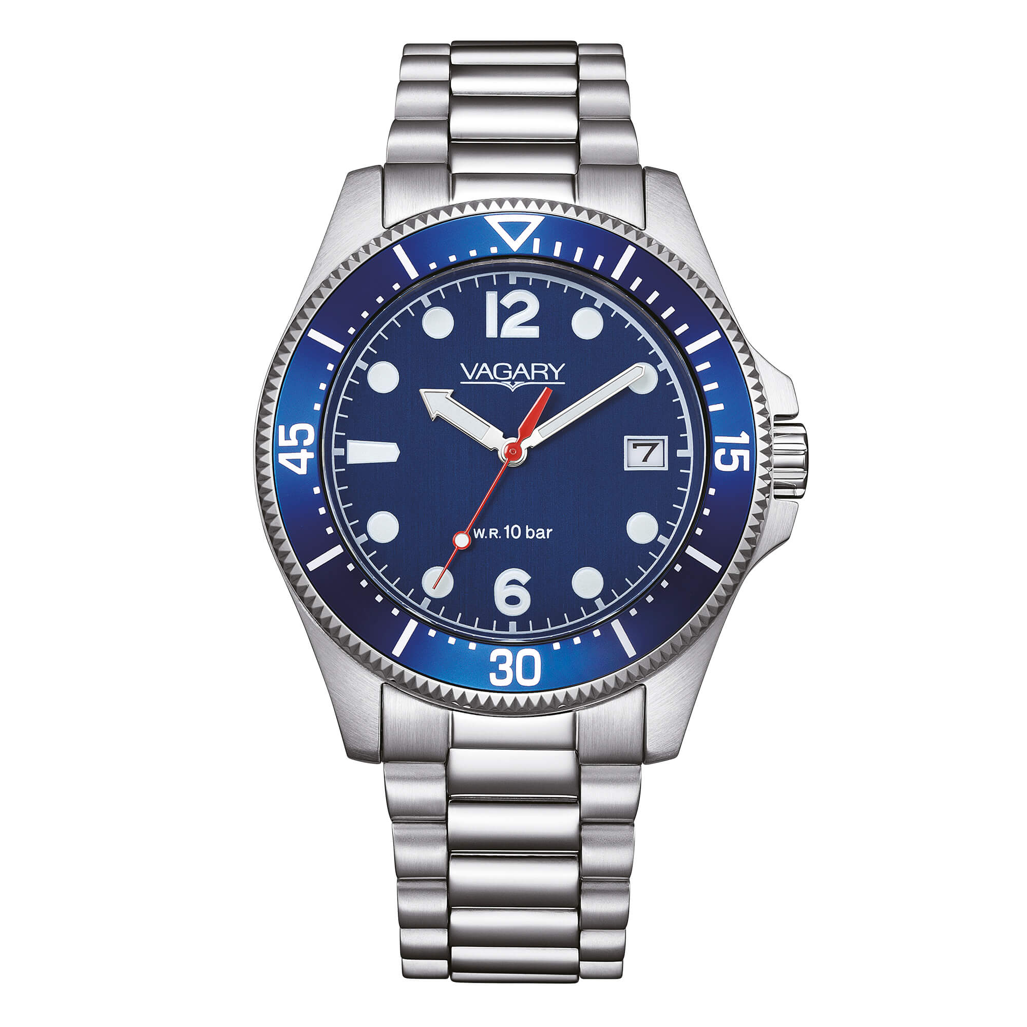 Orologio Vagary by Citizen, Aqua39 Solotempo, QUARZO QUADRANTE BLU, 39MM - VD5-317-71
