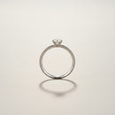 Anello solitario in oro bianco con diamanti, 0.19ct - AB16612D