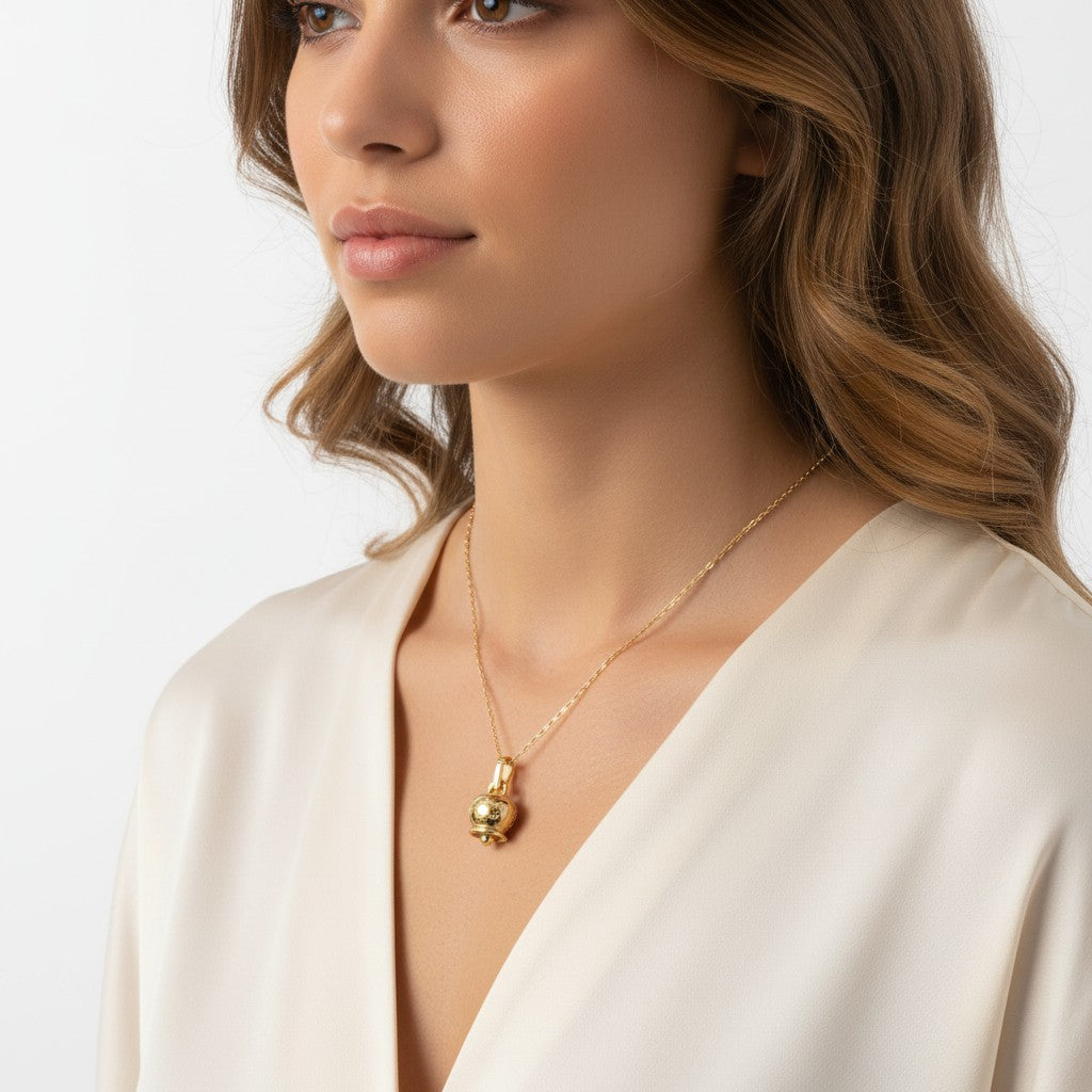 Chantecler-Anhänger, Suamèm-Kollektion, mittelgroß, aus 9 Karat Gelbgold – 30208