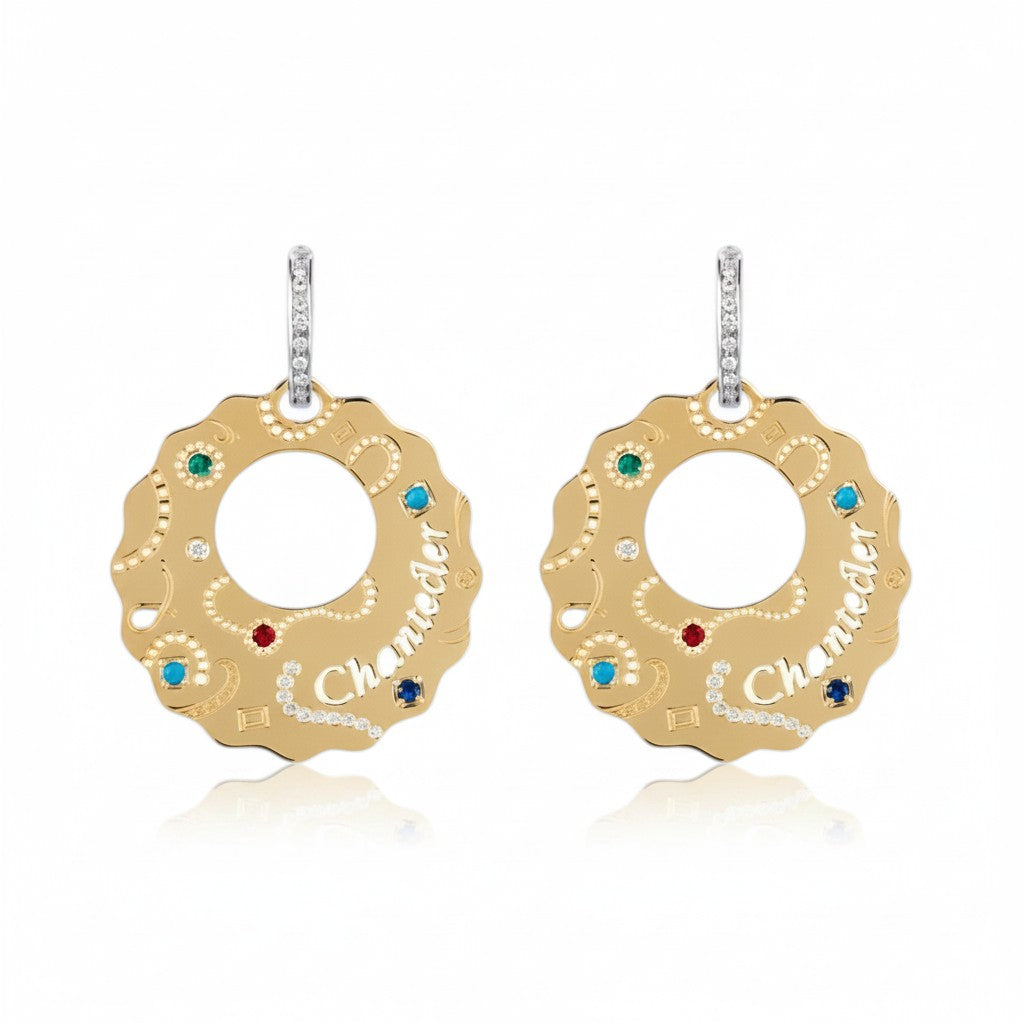 Chatecler Suamèm Mittlere Ohrringe aus 9 Karat Gelbgold – 32101