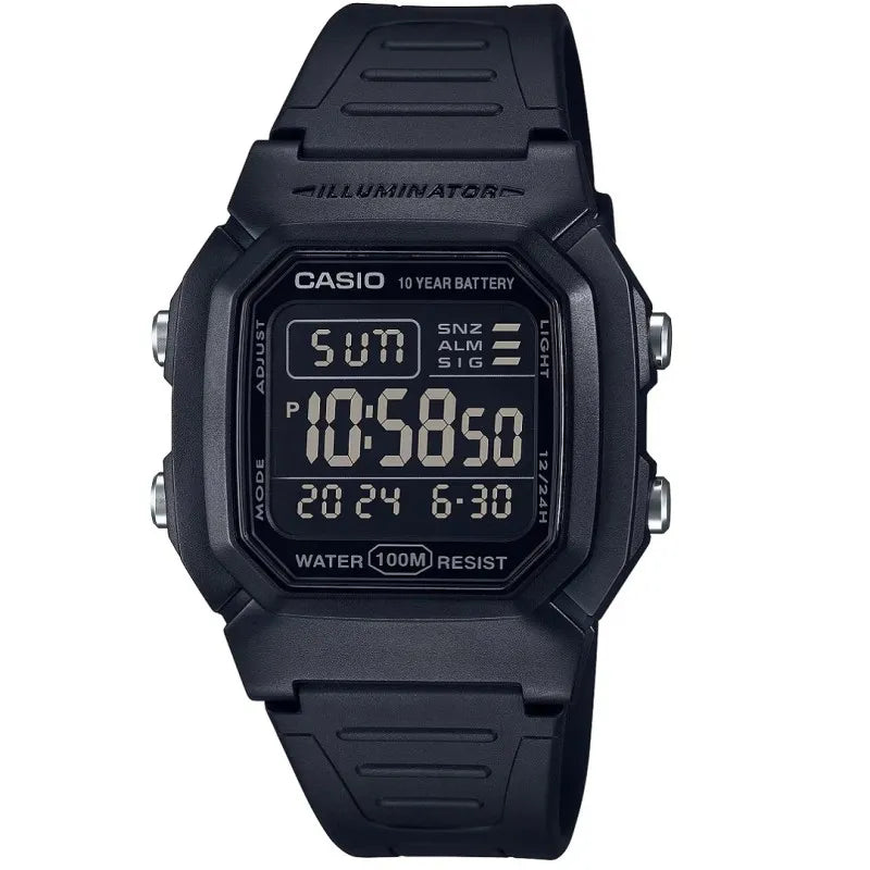 Orologio Casio Collection, total black, 37mm - W-800H-1BVES