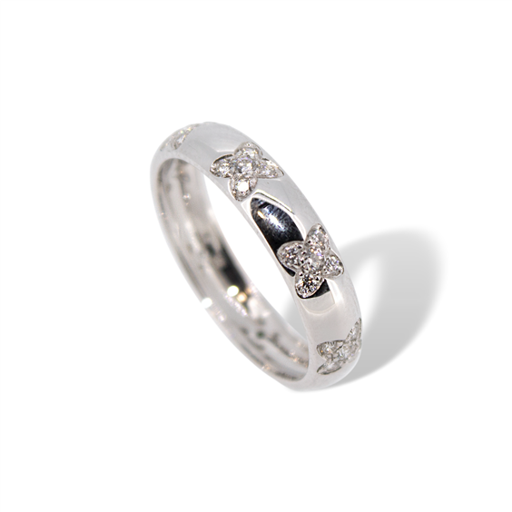 Band ring in white gold and diamonds, Classics collection, 0.40ct - XC001/040B