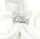 Bague bandeau fantaisie en or blanc et diamants, collection GIOPAOLI, 1,20ct - XC003/120B