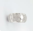 Bague bandeau fantaisie en or blanc et diamants, collection GIOPAOLI, 1,20ct - XC003/120B