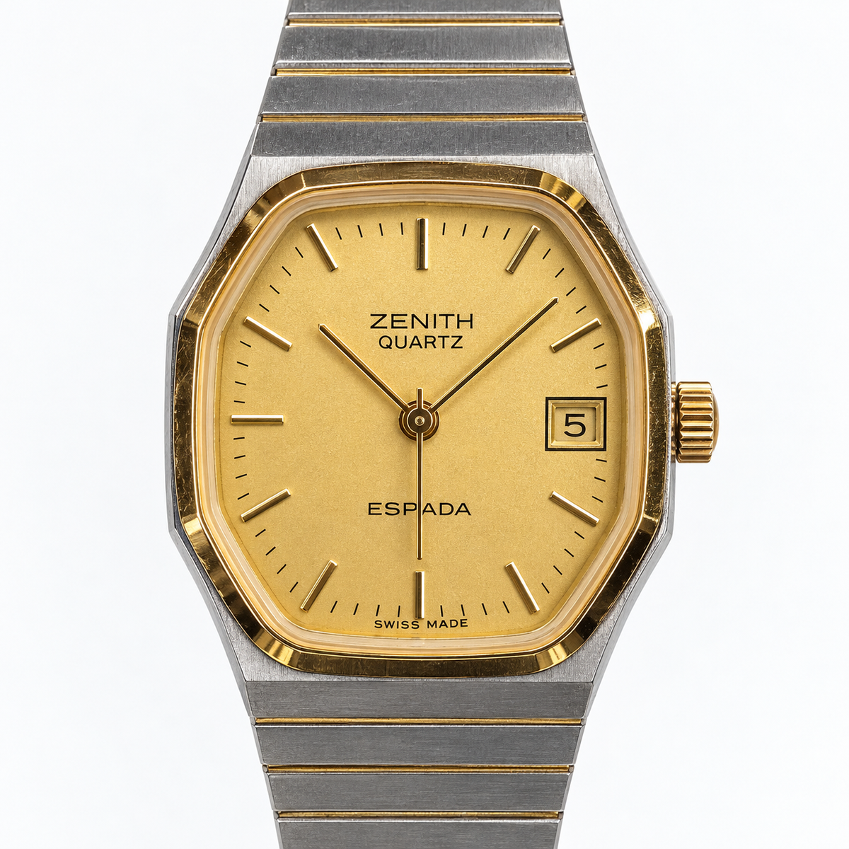 Orologio Zenith Espada Vintage da donna — Acciaio con ghiera placcata oro 23 mm — Quarzo — NOS - 19.2160.106