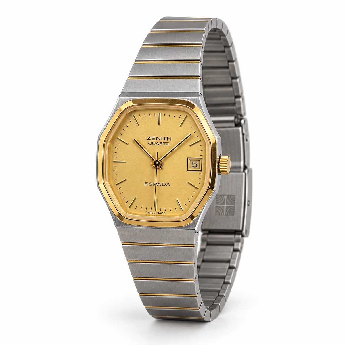 Orologio Zenith Espada Vintage da donna — Acciaio con ghiera placcata oro 23 mm — Quarzo — NOS - 19.2160.106