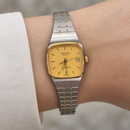 Orologio Zenith Espada Vintage da donna — Acciaio con ghiera placcata oro 22 mm, cassa quadrata — Quarzo — NOS - 59.2930.106