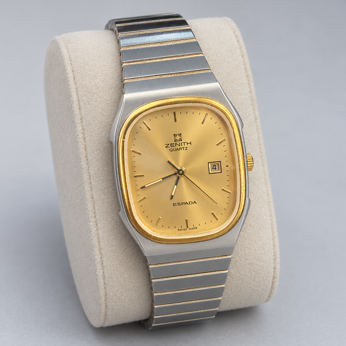 Orologio Zenith Espada Vintage unisex — Acciaio e oro con ghiera placcata 26x31 mm — Quarzo — NOS - 59.0530.197