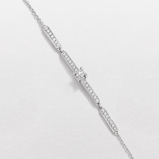 BRACELET EN OR BLANC ET DIAMANTS, 0,24ct- BR39489A/0.24