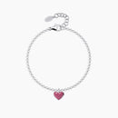 Mabina Junior - PINK-LOVE pink enamel heart bracelet - 533039