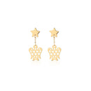 EARRINGS WITH ANGELS AND STARS IN GOLD - NKT282