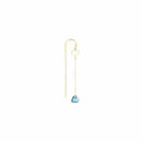 BOUCLE D'OREILLE COEUR NUDE BLEU 18KT - ORCUNUTB