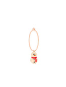 Single earring in golden silver with snowman - ORNAT2ON