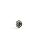 Mabina Man - ROUND SINGLE EARRING WITH BLACK STONES - 563483