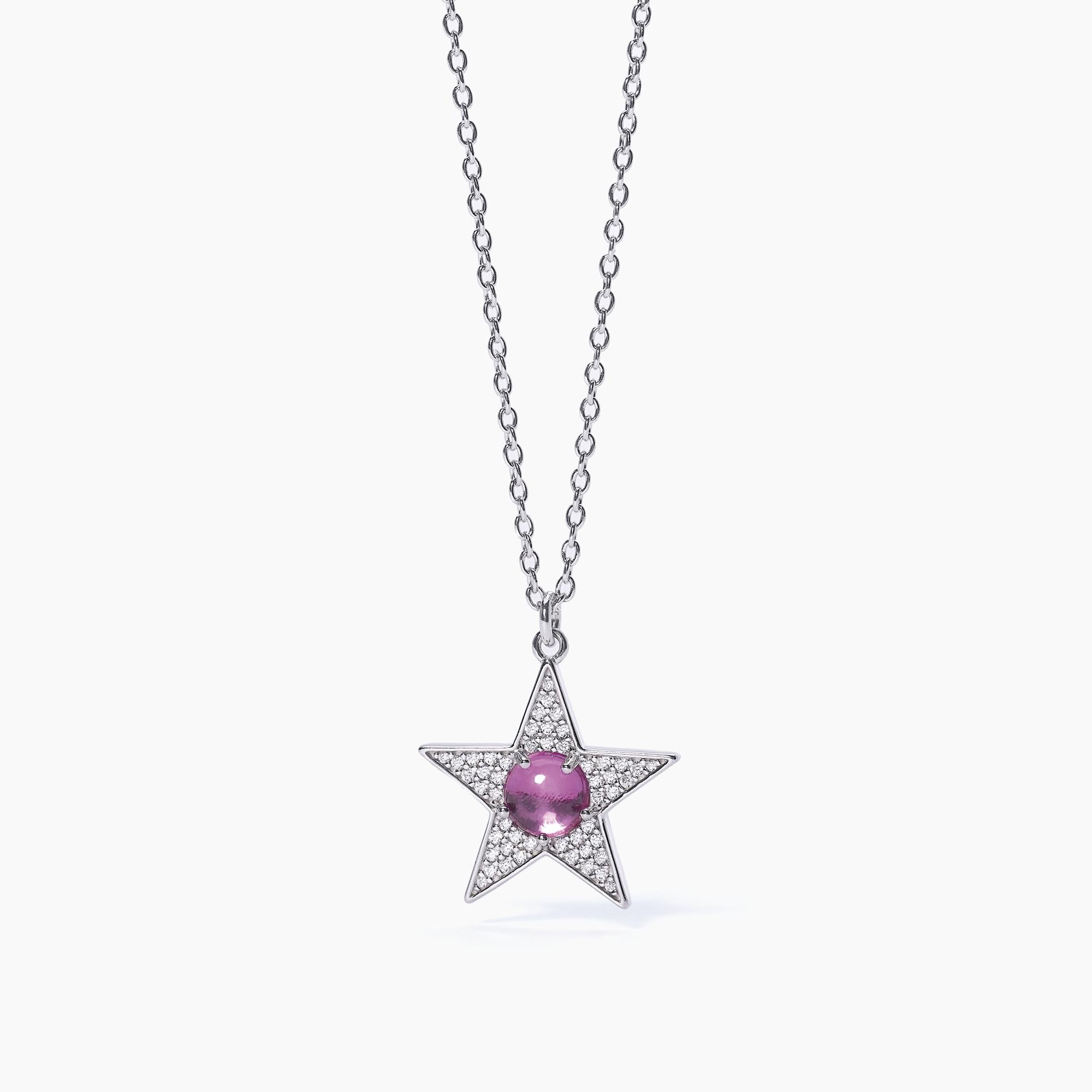 Mabina Woman - STARLET star and synthetic tourmaline necklace - 553513
