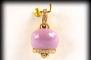 Campanella pendant in rose gold, phosphosiderite and diamonds - 30700
