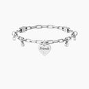Adjustable friend bracelet with crystals and heart pendant
 HEART | FRIENDS - 732214