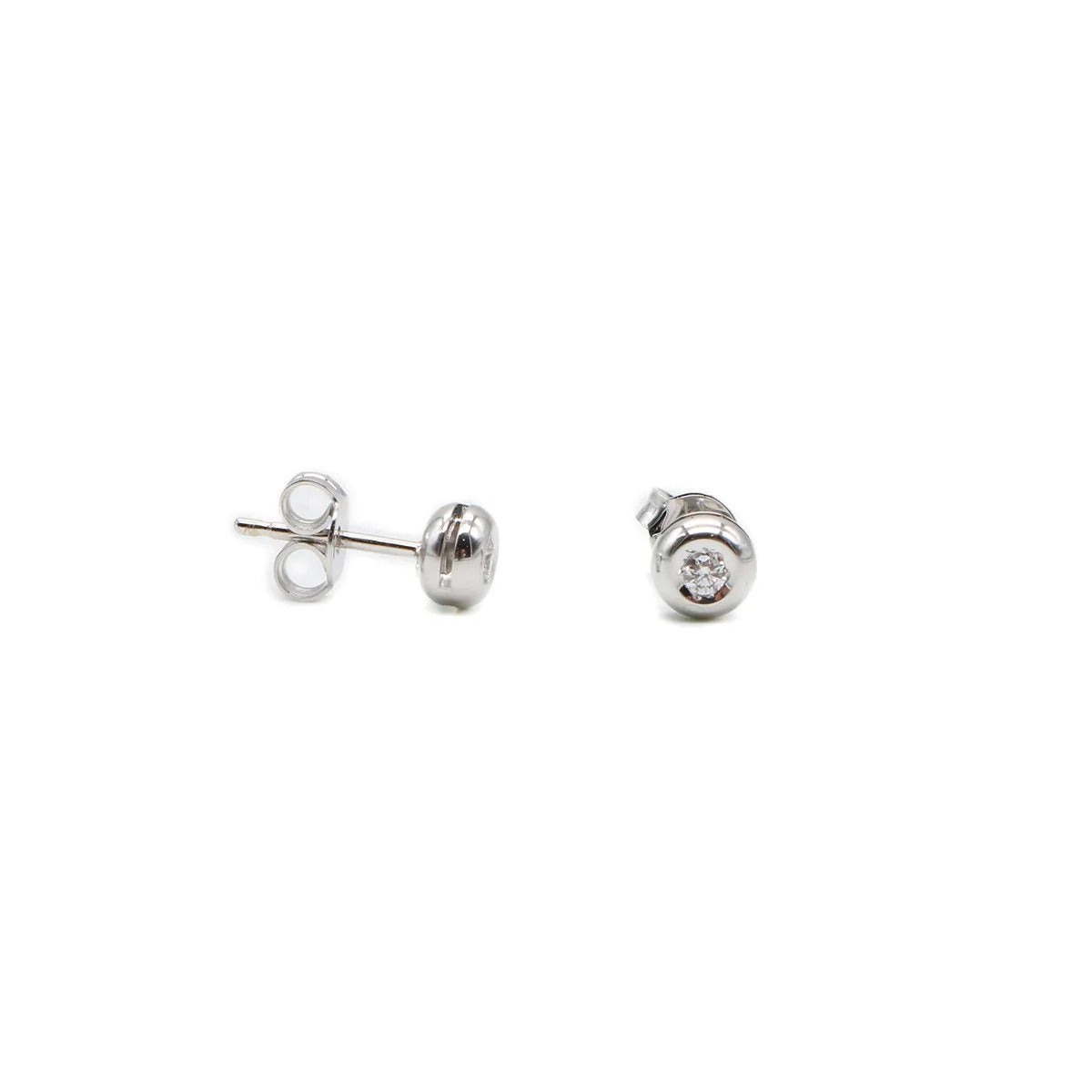 Diana - Boucles d'oreilles en or blanc et diamants pointe claire, 0,10ct - OR LUCE T 03