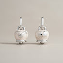 Ciondolo medio Chantecler, in argento e smalto bianco - 31762