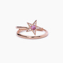 Mabina Donna - Pink star ring with synthetic tourmaline - 523279