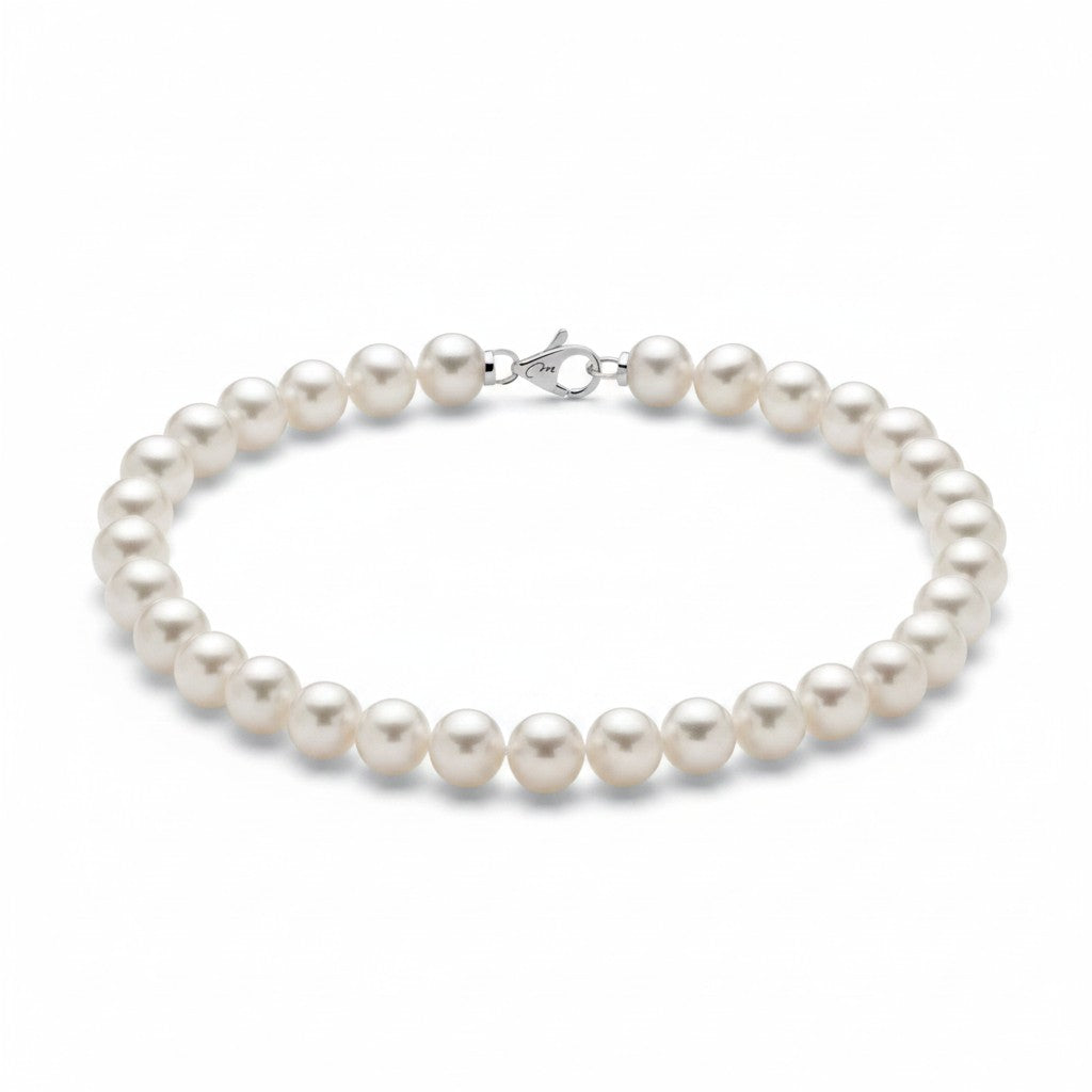 Miluna Oriente pearl bracelet with white gold clasp - PBR1674V