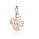 Charm Le Bebè in Oro Rosa e Argento Quadrifoglio Lock Your Love - LBB165