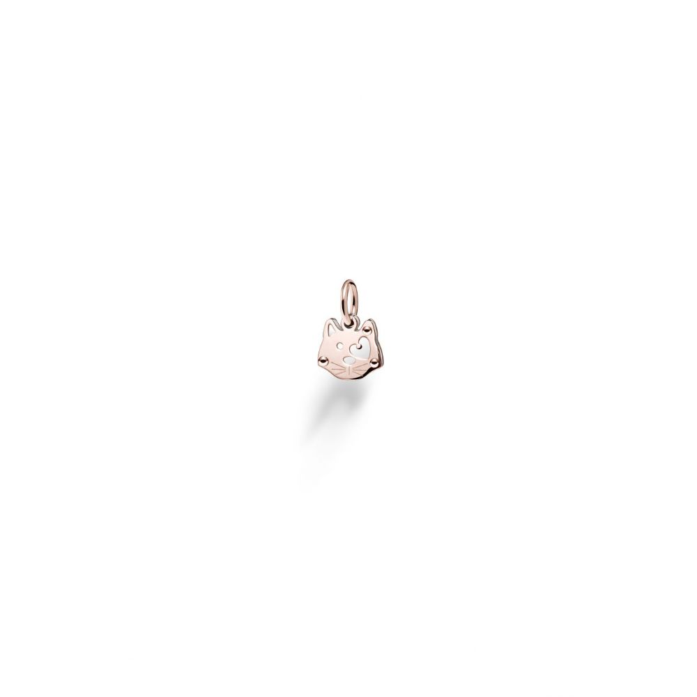 Le Bebè Charm in Rose Gold and Silver with Lock Your Love Kitten - LBB167