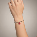 Bracciale elastico Chantecler Et Voilà in argento e smalto rosso - 37923
