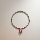 Bracciale elastico Chantecler Et Voilà in argento e smalto rosso - 37923