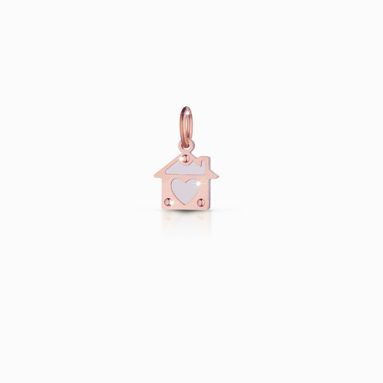 Le Bebè Charm in Rose Gold and Silver Casa Lock Your Love - LBB164
