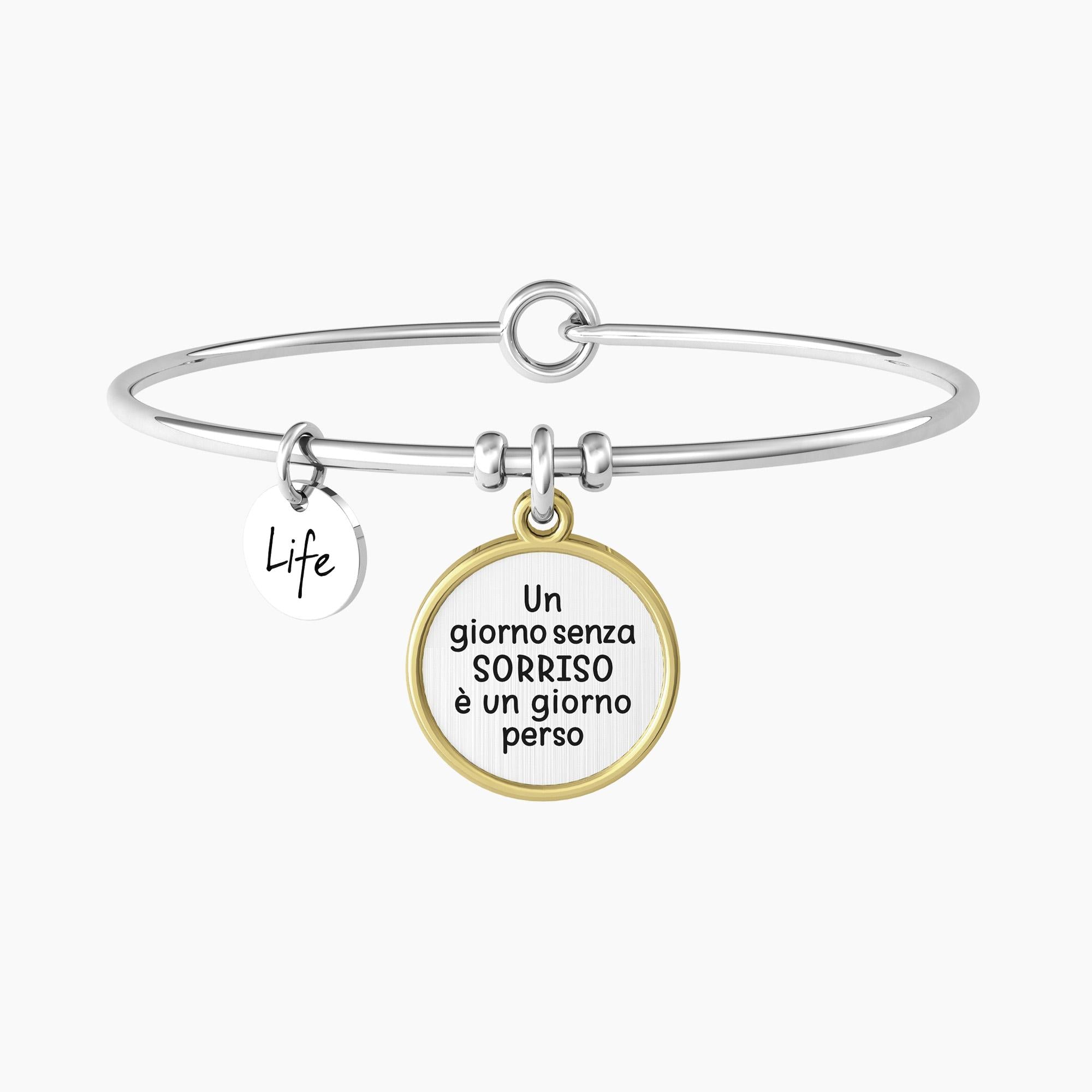 Women's rigid bracelet with the phrase A DAY WITHOUT A SMILE... - 732150