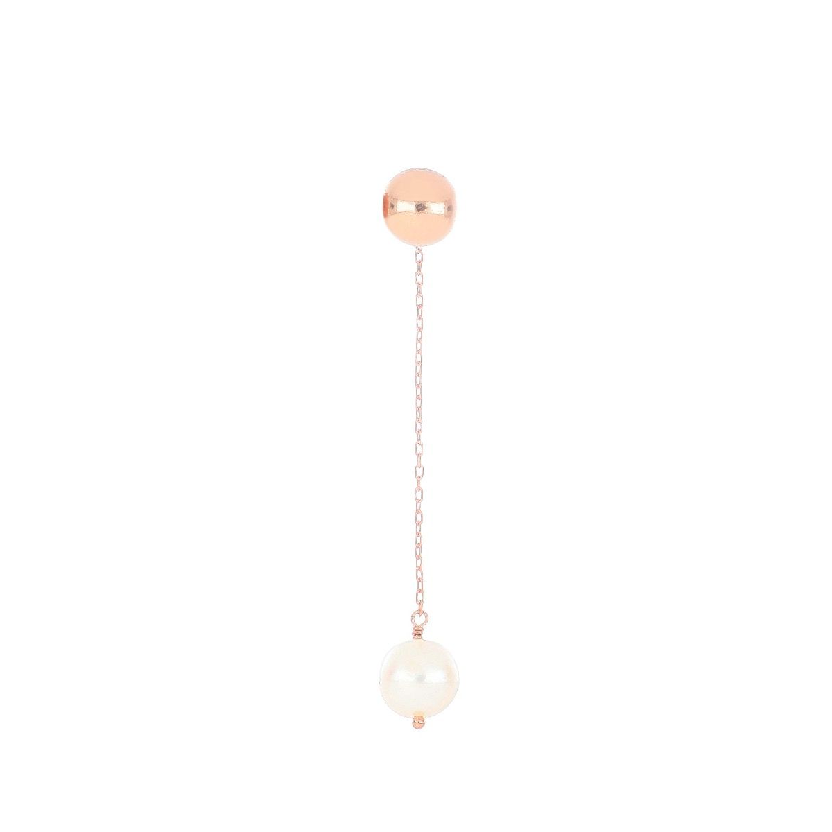 LONG WHITE PEARL SINGLE EARRING - ORLAB4BP