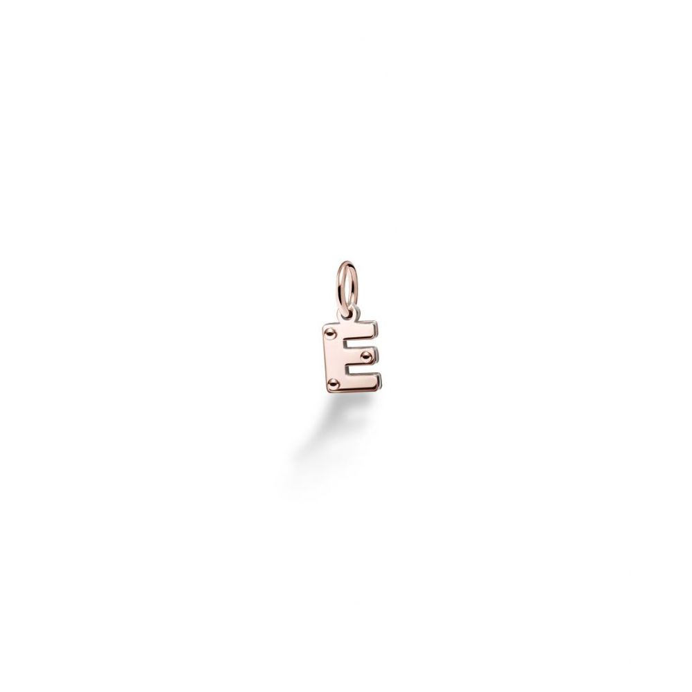 Le Bebè Charm in Rose Gold and Silver with Letter E - Lock Your Love - LBB170-E