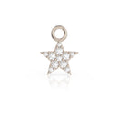 White gold pendant, star with diamonds - 741-STE-D