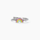 Mabina Junior - Silver ring with RAINBOW rainbow - 523351