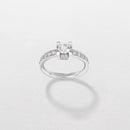 18 kt white gold ring with diamonds on the shank and Solitaire diamond Io Luce collection, 0.27ct - AB16968A