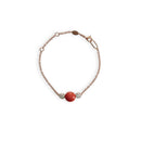 Bon Bon bracelet in rose gold, diamonds and coral - 37997