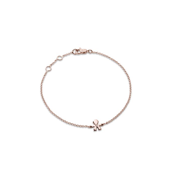 LE BRICIOLE - BRACCIALE BIMBO ORO ROSA E DIAMANTE - LBB325