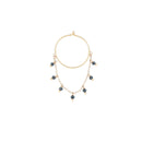 SINGLE EARRING ON BLACK DIAMOND CHAIN ​​- ORDMN0