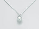 Collier en or blanc, perle d'Autriche et diamants - PCL5715A