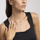 Mabina Woman - Silver choker with synthetic emerald COOL OR RÉTRO? - 553645