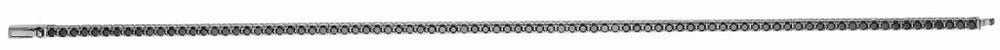 Zancan Men's Tennis Bracelet in Silver with Black Spinels - ESB077