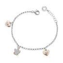 Silver bracelet with pendants - GIA333