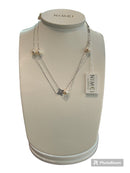 Collier or blanc, perles et diamants - PCL5015