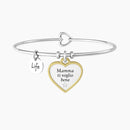 Rigid mother bracelet with HEART pendant | MOM I LOVE YOU - 732139