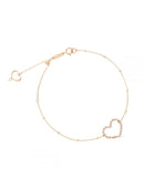 BRACELET EN OR ROSE ET PETIT COEUR AVEC DIAMANTS - BRMCR1RB