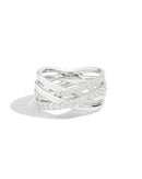 Bague en or blanc 18 carats avec anneau entrelacé de diamants blancs - R81FL001/061