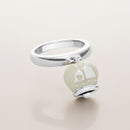 Anello Chantecler collezione Et Voilà in argento e smalto bianco - 36388